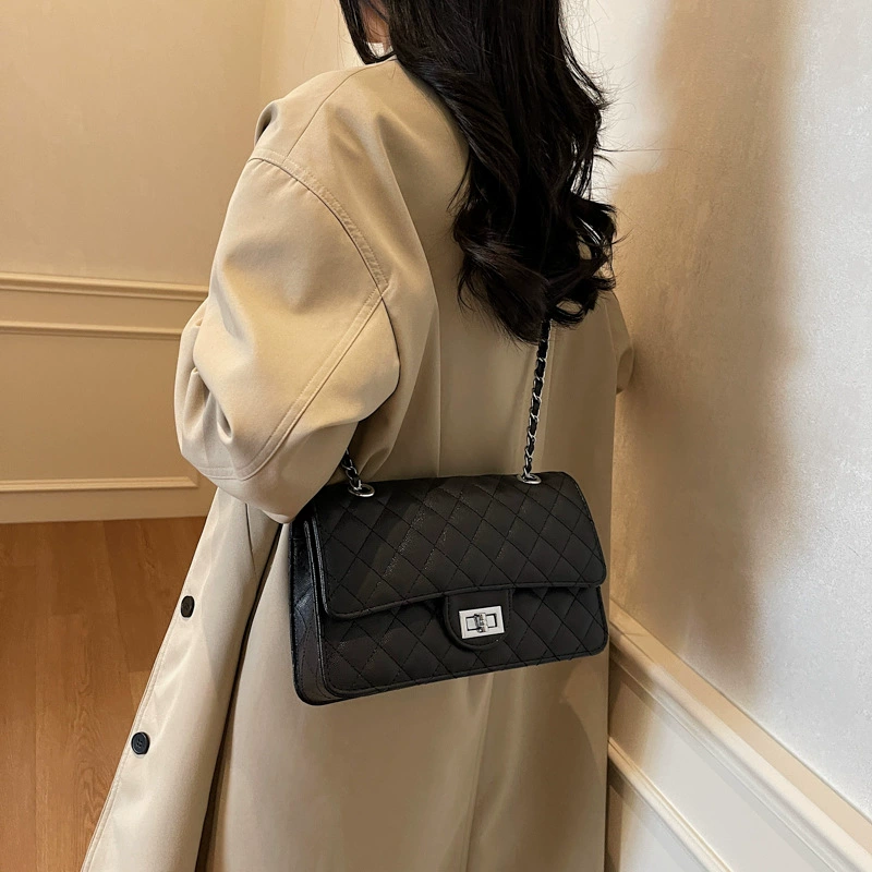 Маленькая сумочка через плечо, модная цепочка, сумка на одно плечо, стиль Chanel, городской стиль, цепочная сумка