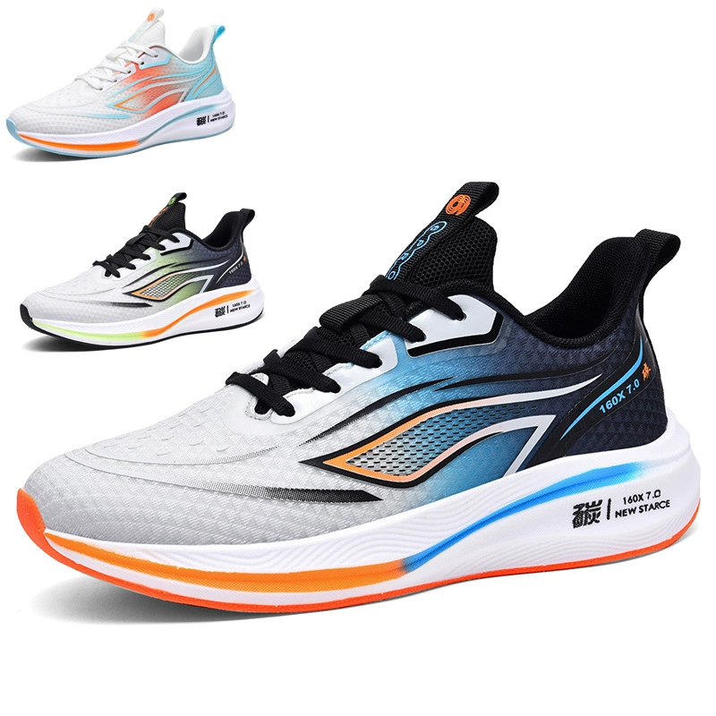 Подростковая летающая сетчатая обувь для бега на углеродной доске Спортивная доска для отдыха Мужская обувь большого размера