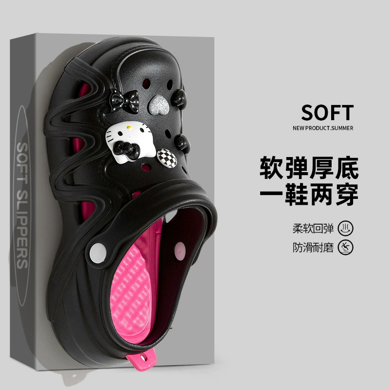 Туфли с дырками на толстой подошве для женщин летом