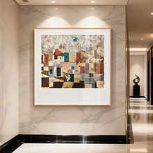 斯皮罗斯名画小众艺术卡纸装饰画客厅画正方形餐厅挂画卧室风景画