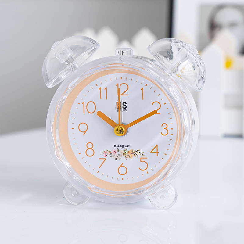 Directo de fábrica moda simple plástico color caramelo cesta dormitorio mudo despertador electrónico reloj digital