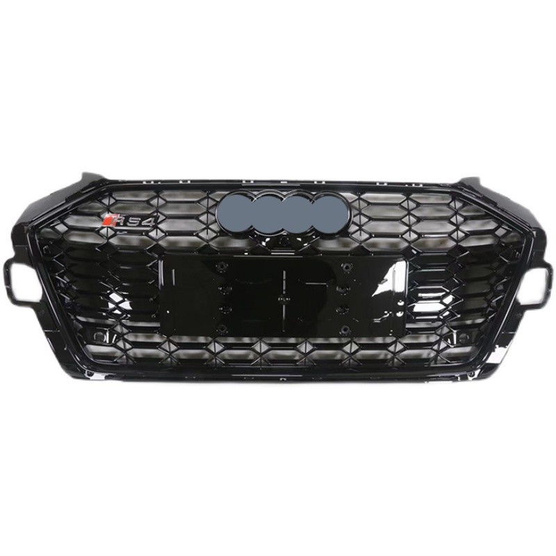 Applicable to 2020-2024 Audi A4 modified RS4 middle net A4 B9.5 upgrade S4 front bar grille honeycomb grid