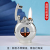 Leader transparent oil tank kerosene lighter mechanical retro gear linkage men's gift rocker ejection lighter