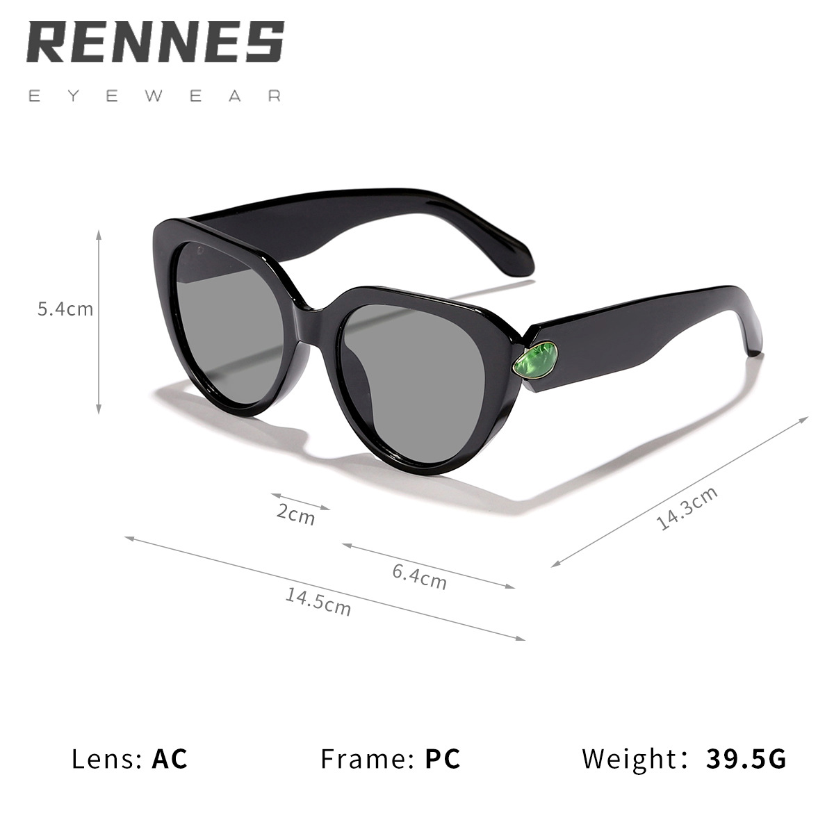 Nuevas gafas de sol ojo de gato, accesorios de gemas de personalidad europea y americana, moda transfronteriza, gafas de sol anti-ultravioleta al aire libre de todo fósforo, mujeres