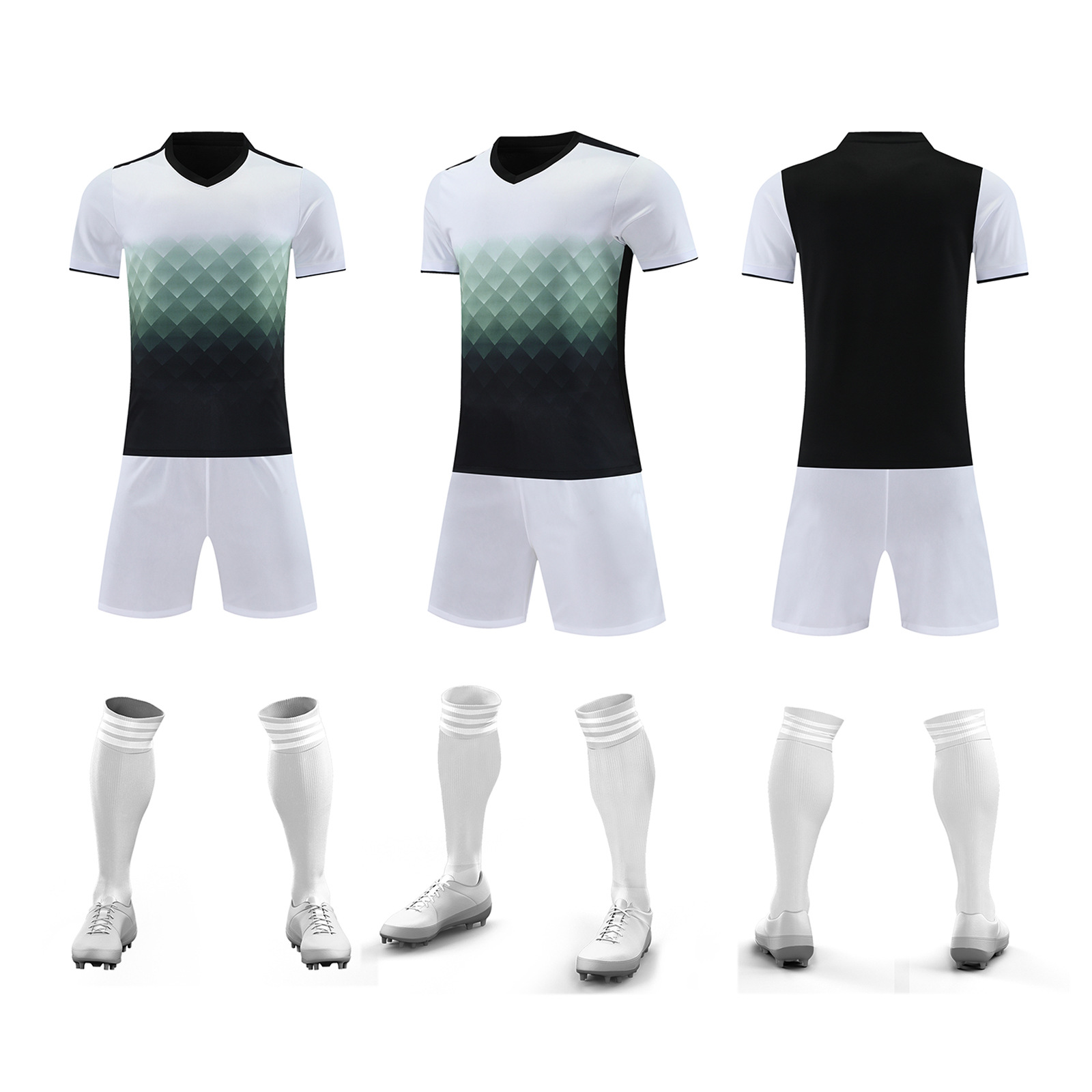 Ropa de entrenamiento de fútbol verano nuevo estudiante adulto ropa de correr al aire libre casual juego de secado rápido ropa de equipo número de impresión ropa de clase