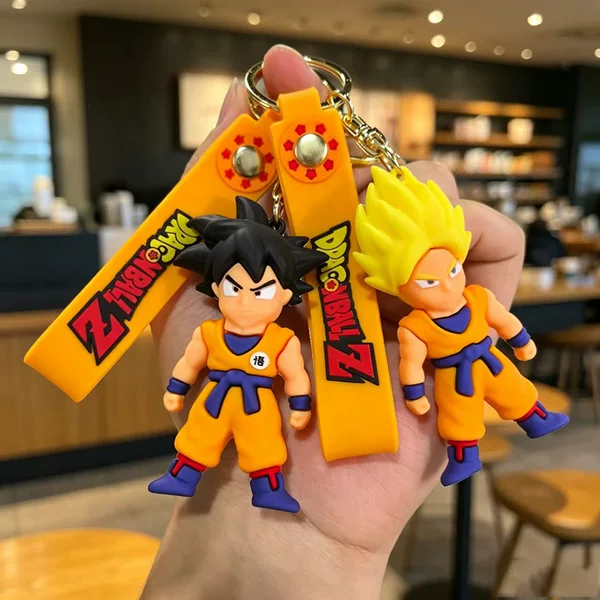 New Sun Wukong Dragon Ball Keychain Cartoon Doll Pendant Pvc Glue Car Accessories Bag Pendant
