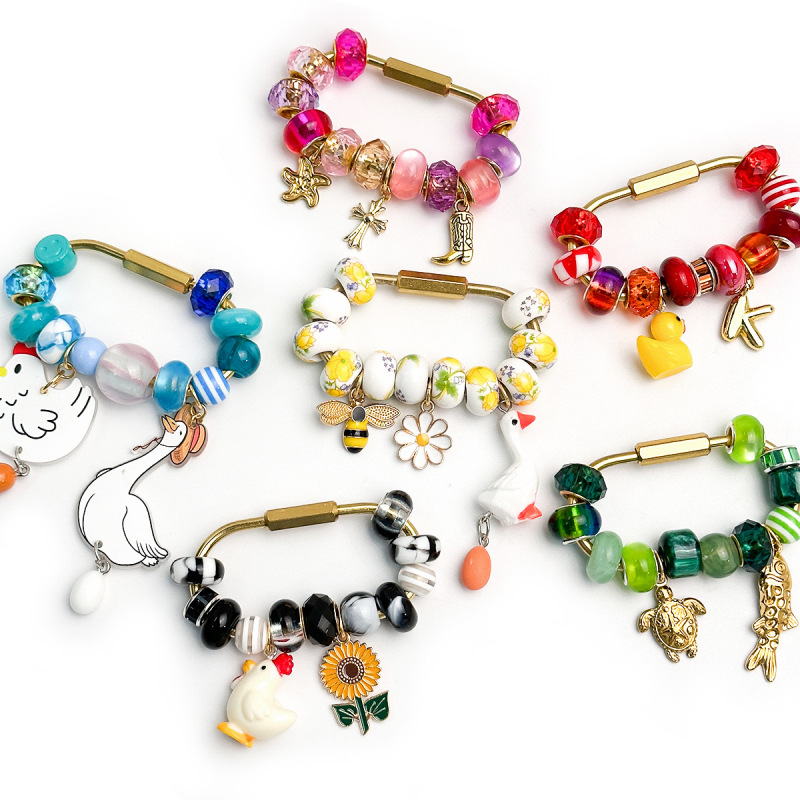Cartoon Beaded Bag Charms Pandora Style DIY Beaded Pendants Animal Keychain Wholesale Cartoon Beaded Bag Charms Pandora Style DIY Beaded Pendants Animal Keychain Wholesale