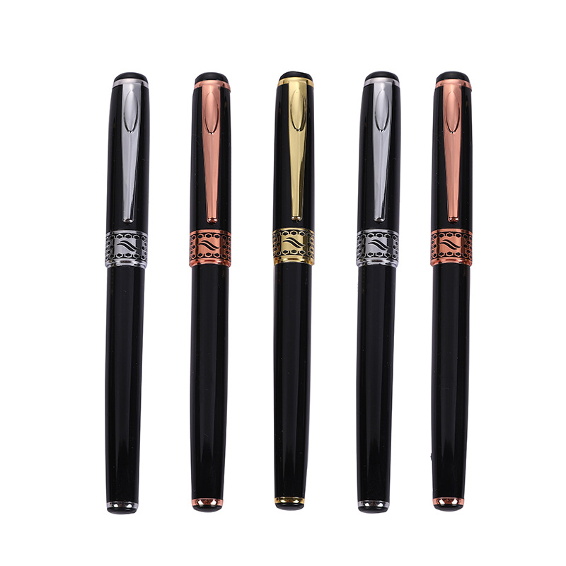 Fábrica en stock pluma de firma de metal publicidad pluma de gel Impresión logotipo reunión de negocios pluma de cuentas de regalo de alta gama