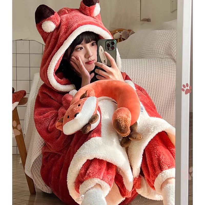 여우 잠옷과 바지