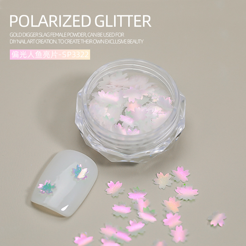 Lentejuelas de uñas, lentejuelas de sirena polarizada irregular, brillo fino, mariposa mixta, estrellas, lentejuelas, joyas de uñas