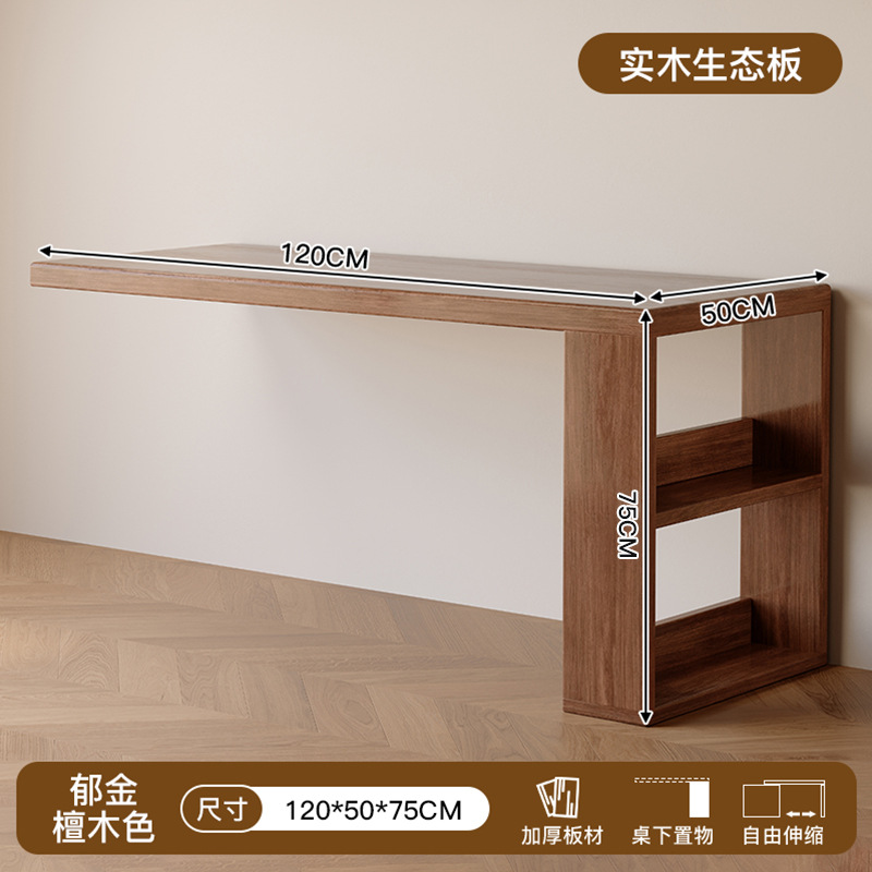 Escritorio de esquina de madera sólida, comedor de dos en uno, escritorio de estudio doméstico para adultos, estante, escritorio de computadora en forma de L medieval