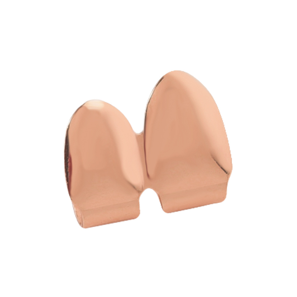 Cross-border Amazon hiphop oro tirantes dientes de doble punta de oro real galvanoplastia hip hop joyería tirantes fábrica ventas directas