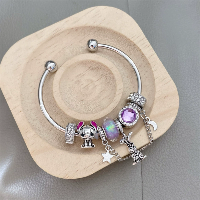 Стальная нержавеющая сталь Crystal браслет, регулируемая подвеска