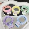 Cute cloth label Sanrio small intestine color tie hair ring hair ring candy color hair rope folds tsar jade dog rubber band