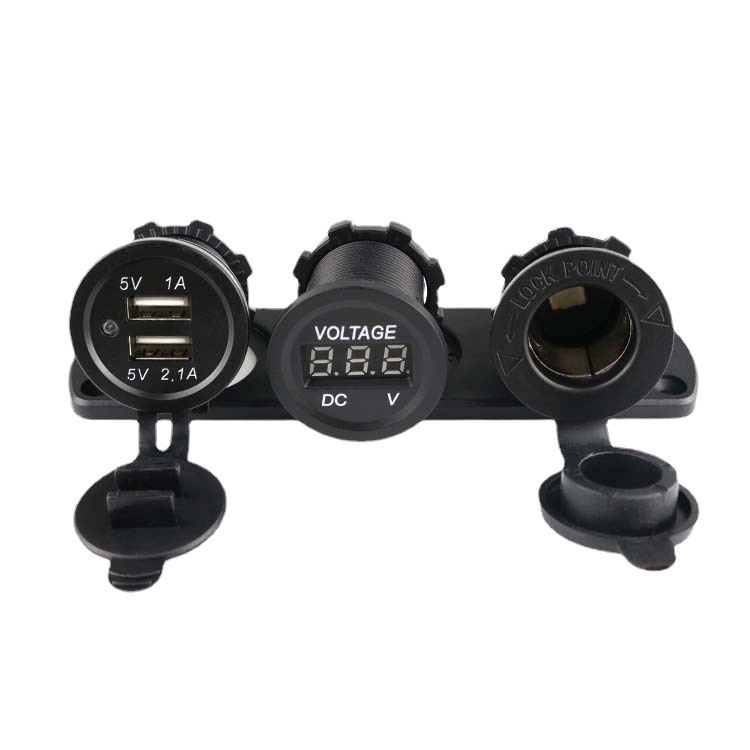 车载双USB充电器母座 汽车双USB手机充电座 船用USB充电插座 3.1A