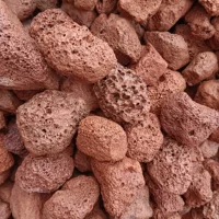 Оптовая продажа красных вулканических каменных частиц 3-5 см вулканических пород производителей садовых ландшафтных декоративных покрытий
