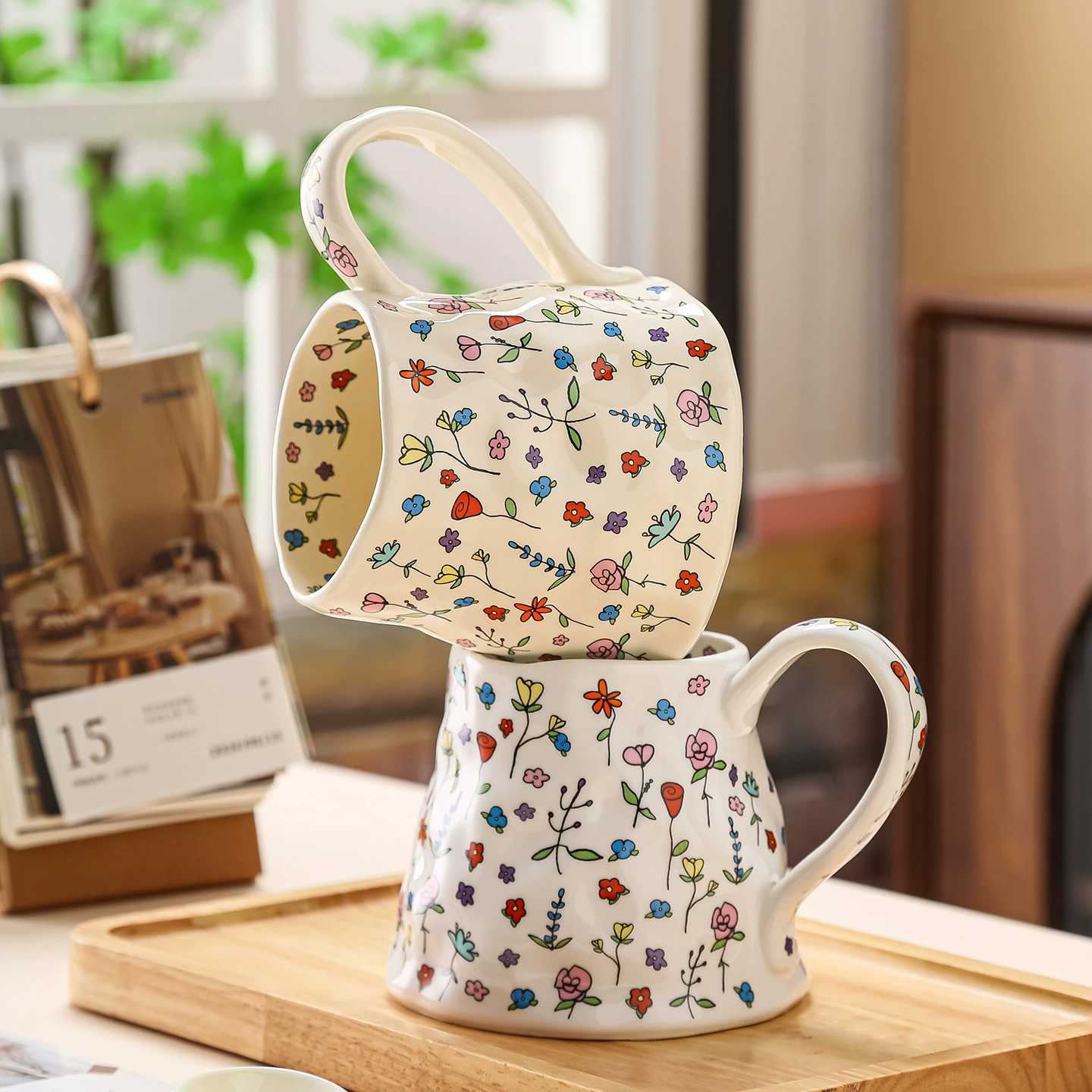 Кружка Mug, премиальная легкая керамическая чашка cartoon с большой емкостью, 400/600 мл, опция подарочной коробки