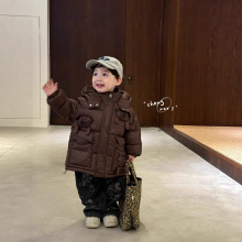 橙小7冬季男童中小童男宝宝韩版甜美90白鸭绒羽绒服外套55501