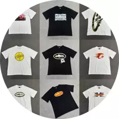 Alcatraz Cross-Border Trend Summer New Retro Print Unisex Casual Loose Short-Sleeve T-Shirt