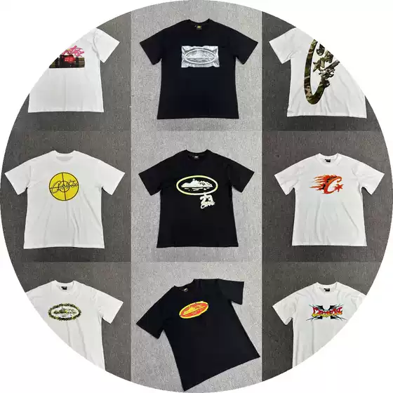 Alcatraz Cross-Border Trend Summer New Retro Print Unisex Casual Loose Short-Sleeve T-Shirt
