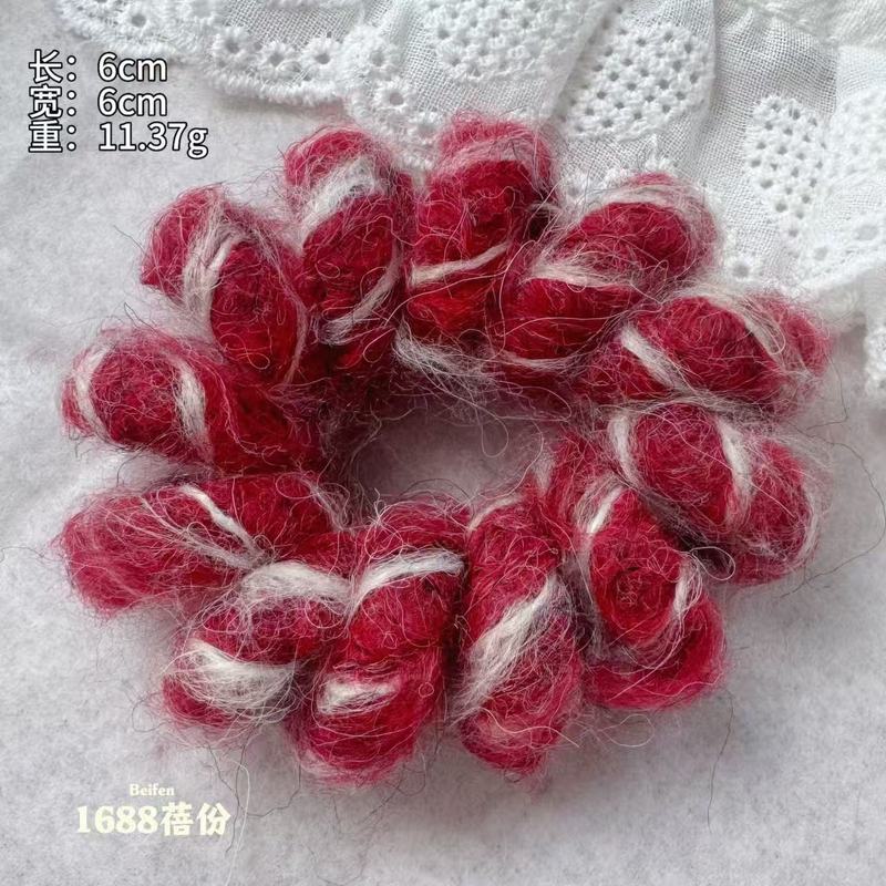 韩版简约耐用毛绒电话线发绳秋冬少女扎马尾发圈高弹力橡皮筋头绳|undefined