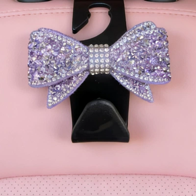 Female Hook Car Hook Car | Other Automotive Interior Supplies - full-diamond-purple-bow-black-hook