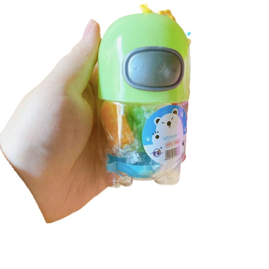 Color arcilla plastilina niños dibujos animados embotellada traje arcilla rompecabezas hecho a mano DIY con herramientas abrasivas 2 yuanes tienda por mayor