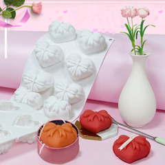 Three Trust Butterfly Knot Heart French Mousse Cake Silicone Mold Valentine's Day Chocolate Pudding Baking Supplies