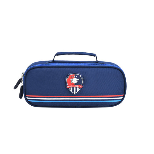 Large-capacity creative British-style canvas pencil bag elementary school student simple Oxford cloth boy and girl pencil box pencil stationery box 