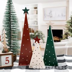 クリスマスの祝日の木造工芸品の家庭の祝日の雰囲気の装飾品のデスクトップの縦型の実木の置物の撮影の道具