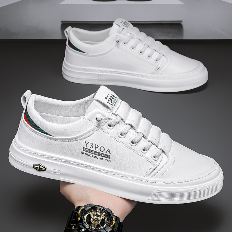 Chaussures décontractées homme slip-on légères baskets blanches_voghion.com