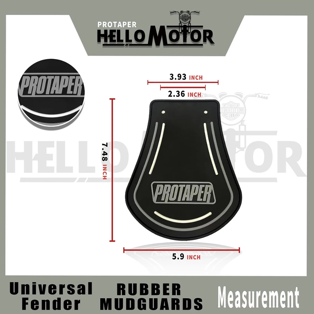 Universal Motorcycle and Electric Tricycle Front and Rear Mudguards with Reflective Strips for Night Use