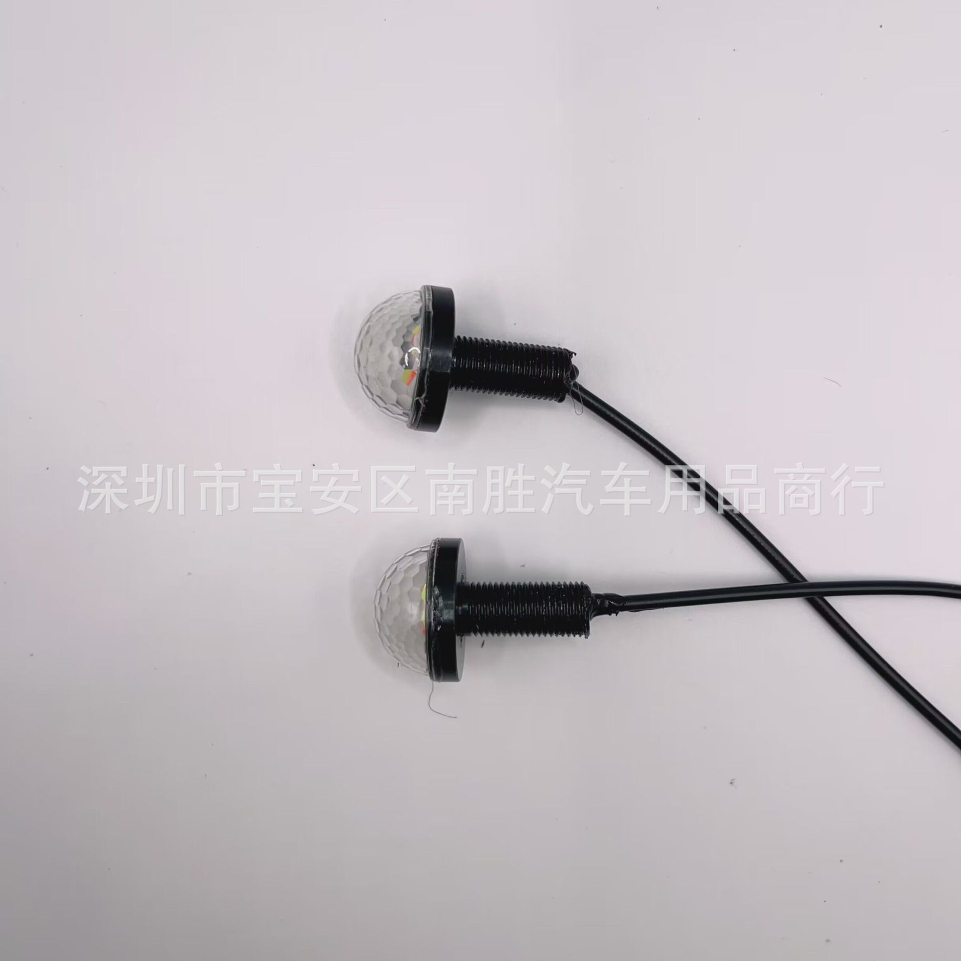 Auto motorcycle 25mm license plate lights electric vehicle modified screw lamp LED double eagle eye light decorative lamp rear tail brake 3