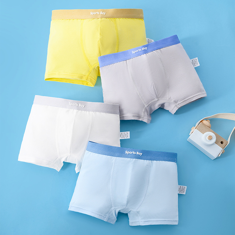Children's Underwear Summer Breathable Boys' Boxers Non-marking Ice Silk Boys' Boxers Medium and Large Children's Thin Shorts