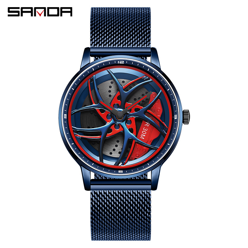 1091 메쉬 벨트 블루