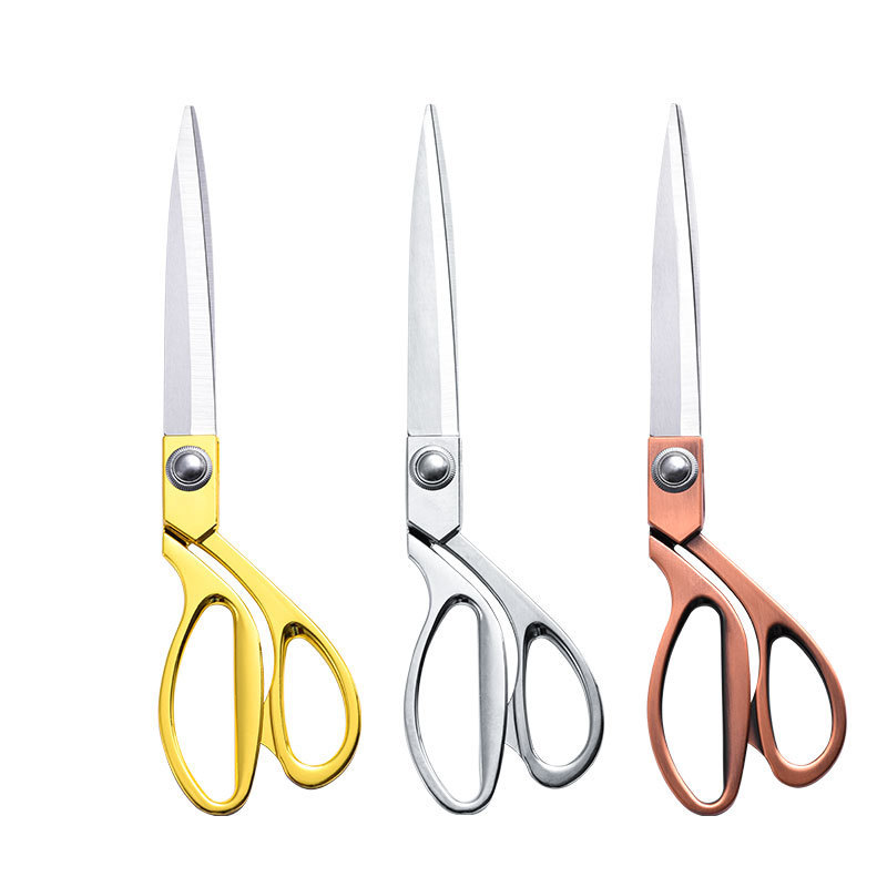 Cuchillo de acero inoxidable tijeras de cuero 8910 pulgadas tijeras de oro