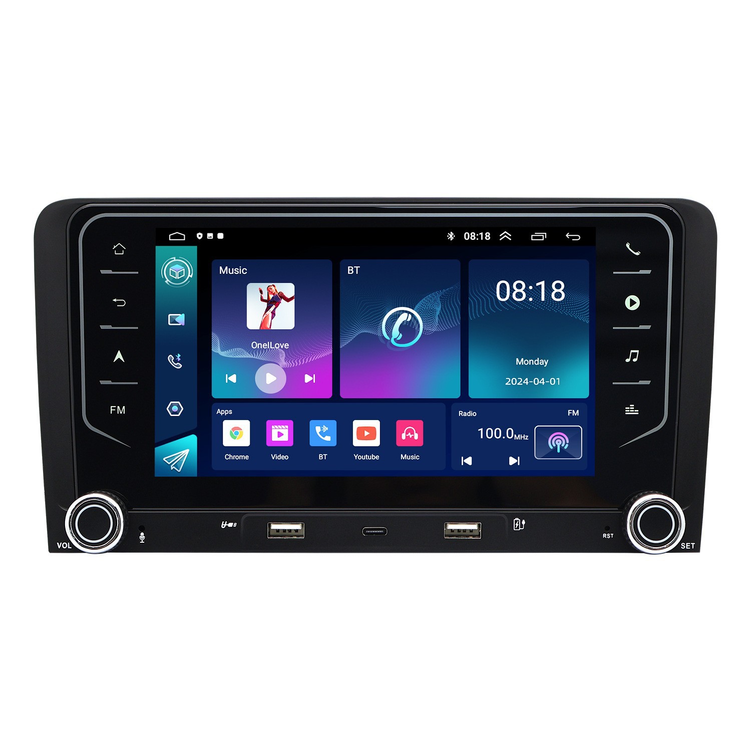 Adecuado para 08-13 Audi A3 Android Car Navigation Reproductor MP5 Botón físico Máquina todo en uno