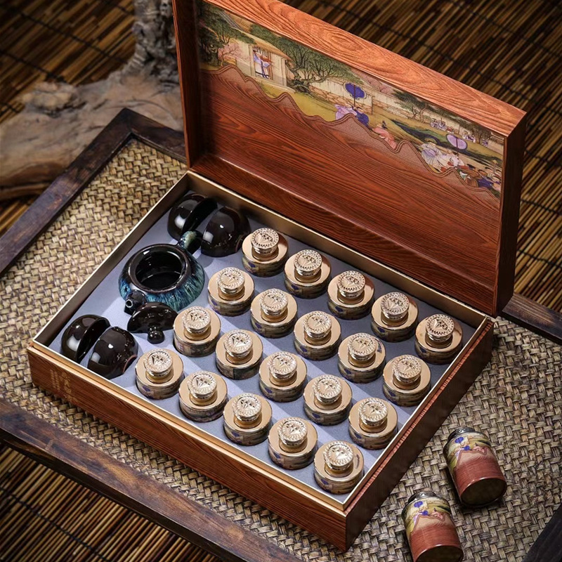 小罐装茶叶包装盒空礼盒高档红茶大红袍金骏眉碎银子小罐礼盒空盒