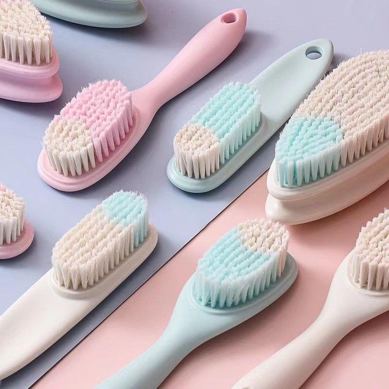 Scandinavian Simple Shoe Brush, Clothes Brush, Soft Bristles That Do Not Hurt Shoes, Household Cleaning Brush, Long Handle Plastic Brush, Multi-Functional Decontamination Brush
