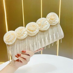 新しいクロスボーダーイブニングバッグ、小さなフレグランスクラッチバッグ、宴会レディースバッグ、ハイエンドの軽い高級チェーンクロスボディハンドバッグ