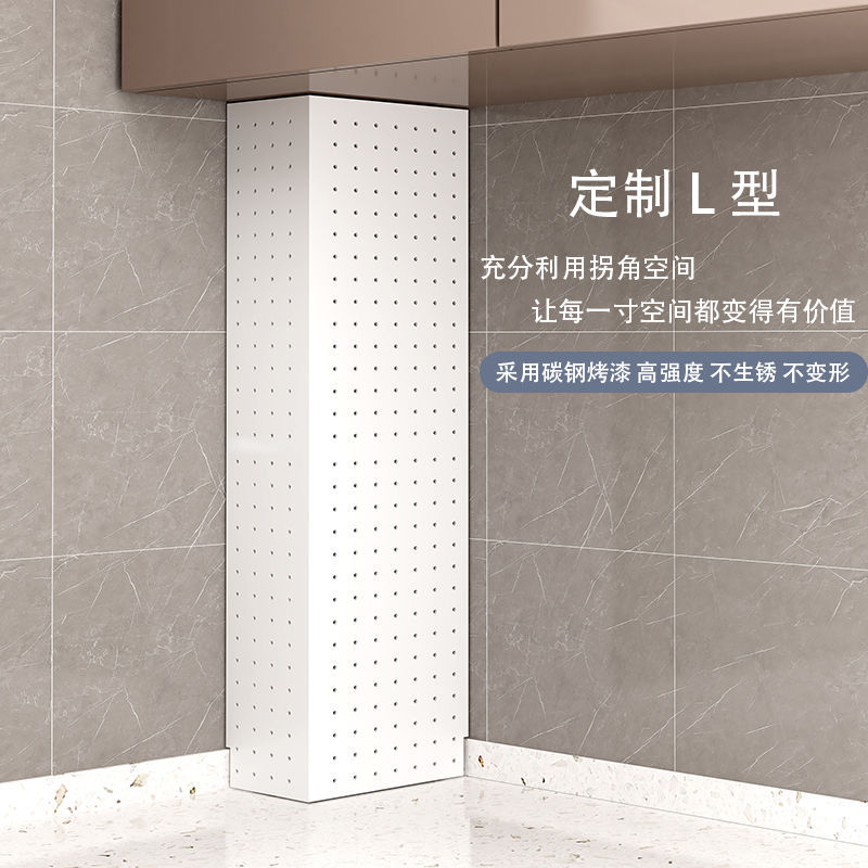 燃气热水器管道遮挡置物架装饰洞洞板厨房壁挂燃气炉遮丑罩免打孔