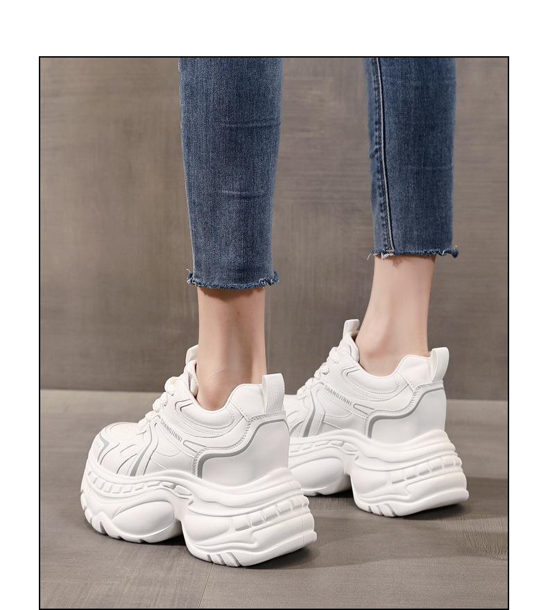 Giày sneaker nữ chunky đế dày HS6798-52 kiểu hot trend — Đen và trắng chi tiết 13