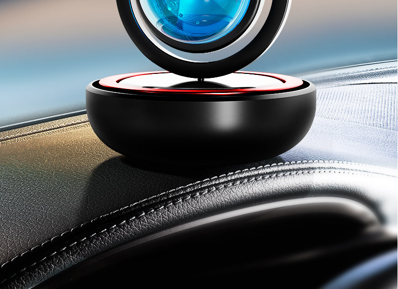 2025 New Car Xinghai Car Interior Imported Breathable Film Light Aromatherapy Double Ring Encounter Light Rotation Scattered Fragrance and Odor Removal