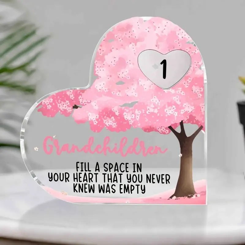 跨境新款情人节爱心亚克力工艺装饰品送给爱人朋友的桌面小摆件