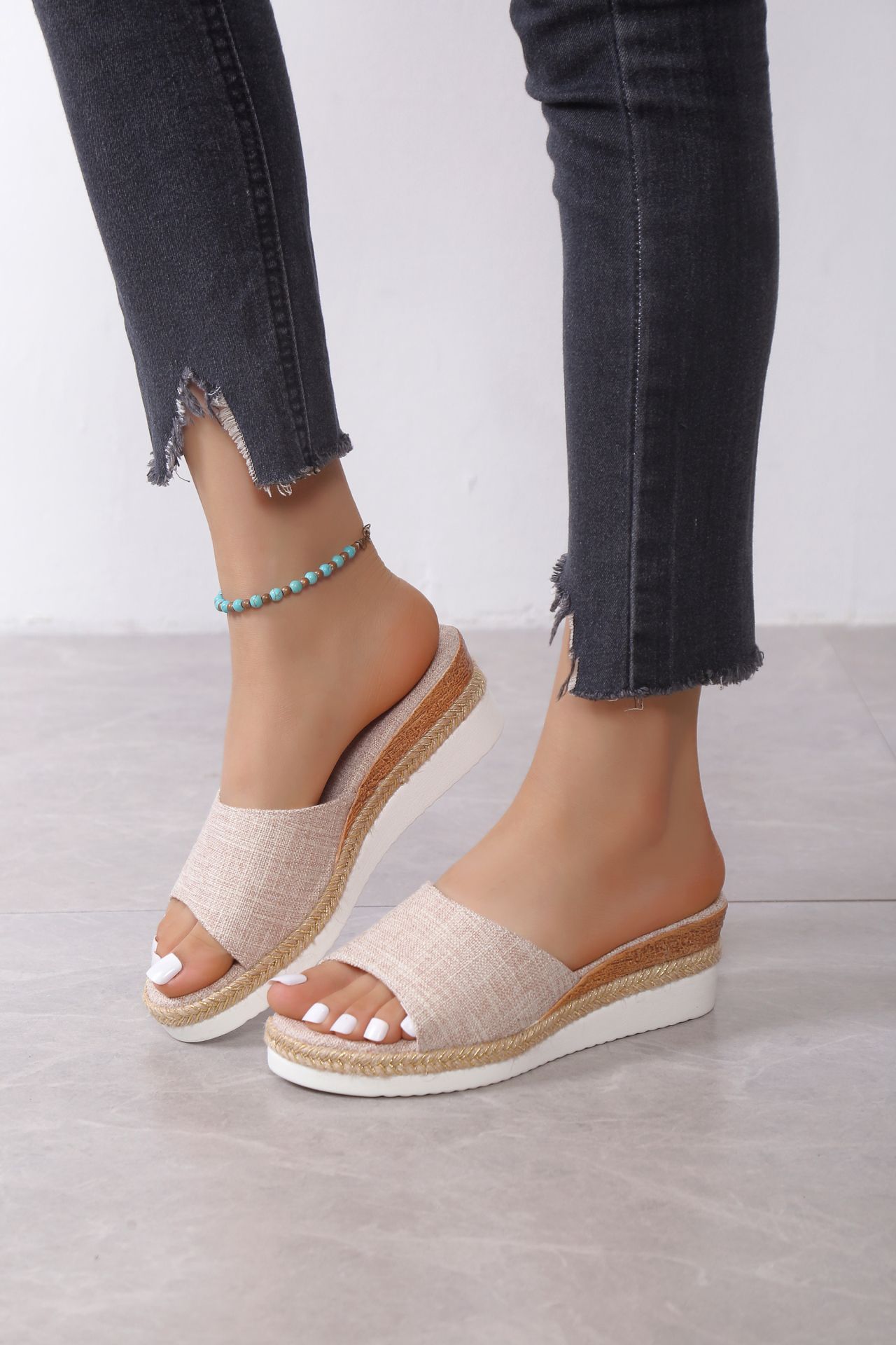Women's Casual Rope Wedge Platform Sandals For Summer Beach_voghion.com