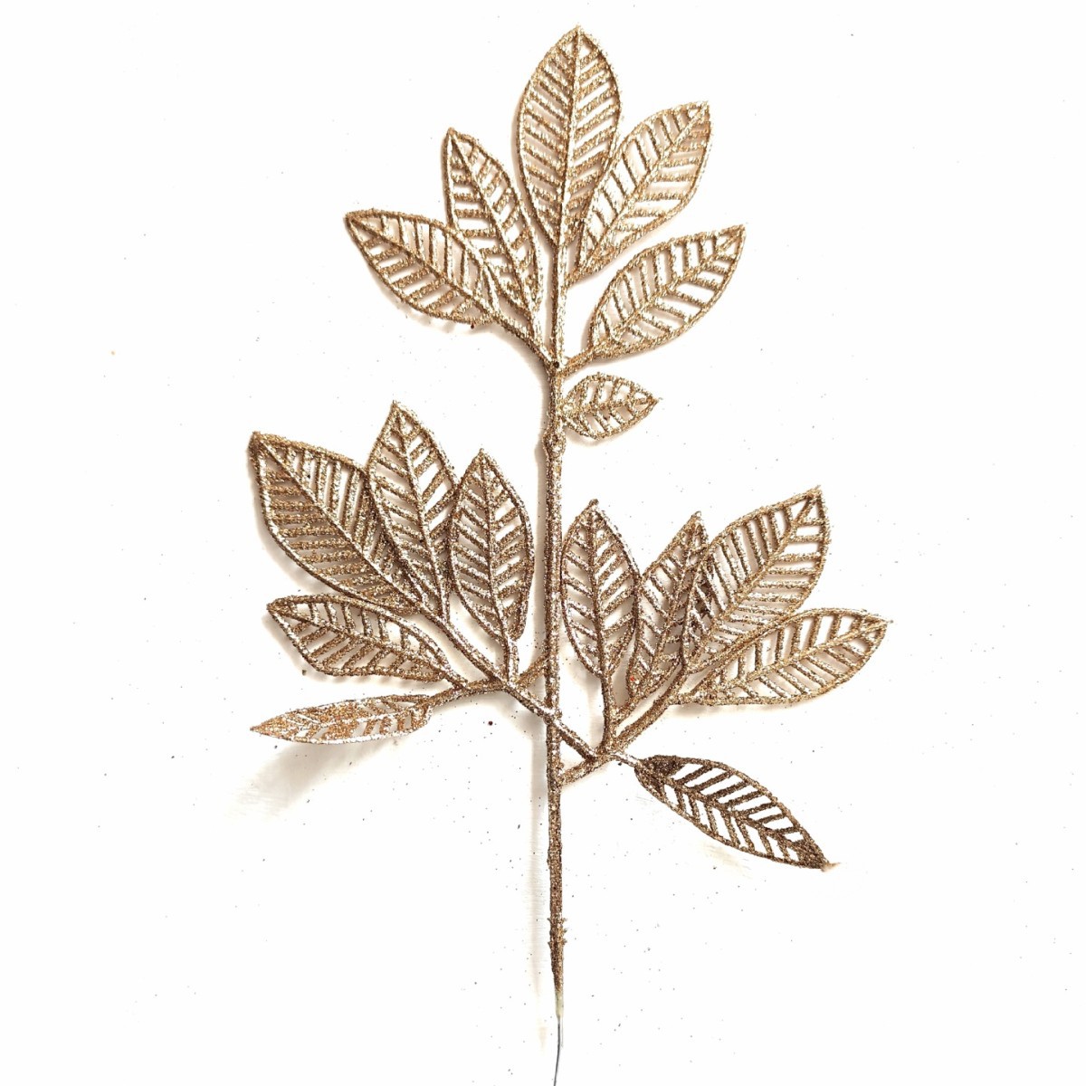 S / O transfronterizo nuevo polvo de oro de Navidad decoración para el hogar plástico árbol de Navidad 36cm de polvo de oro hojas de mango