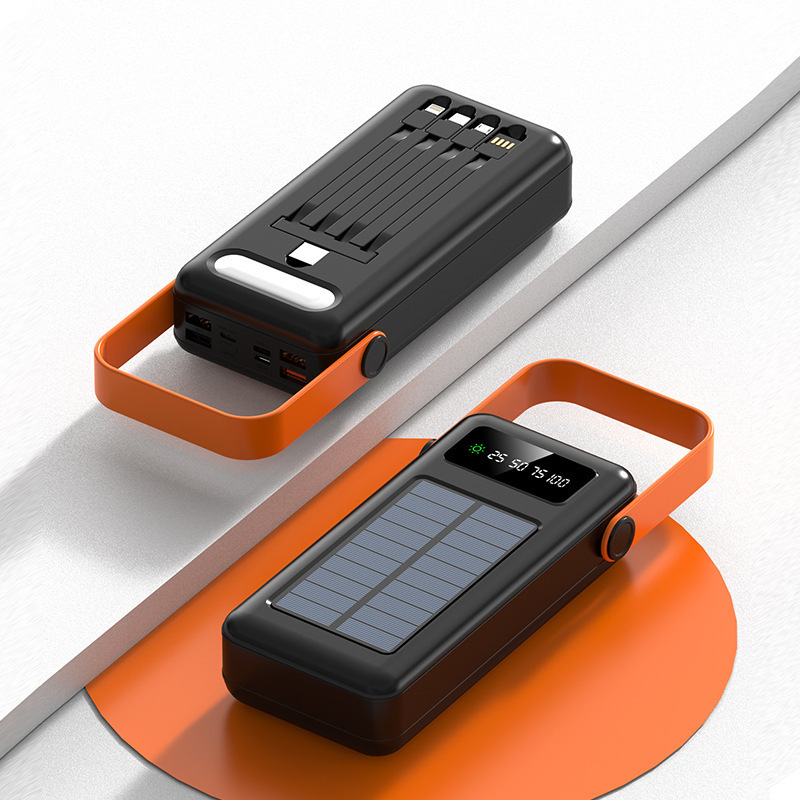 超大容量 150000 mAh 屋外旅行ソーラーモバイル電源学生はデータケーブルパワーバンクを自ら持参|undefined