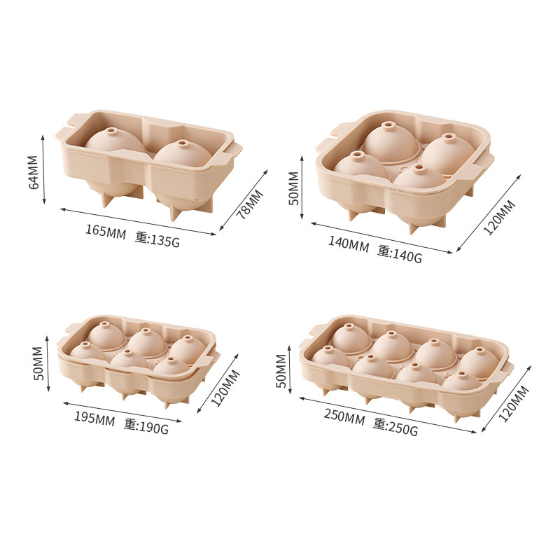 Molde de cubitos de hielo de silicona, un botón, desmoldeo, caja de hielo de goma suave con tapa de apertura gratuita para el hogar, caja de hielo de presión con tapa