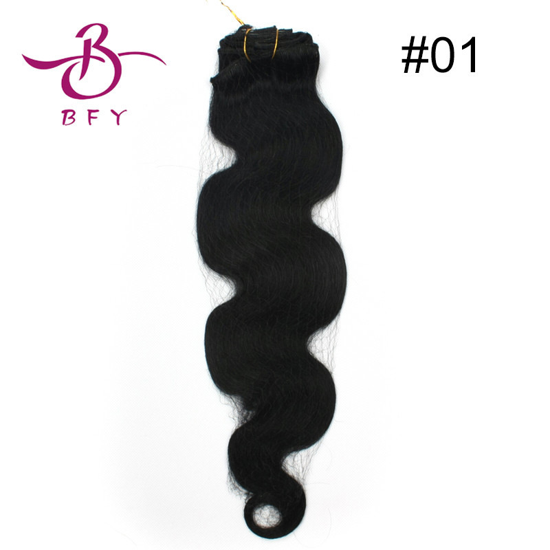 Extensiones de cabello humano con clip, 20 pulgadas, set de 7 piezas