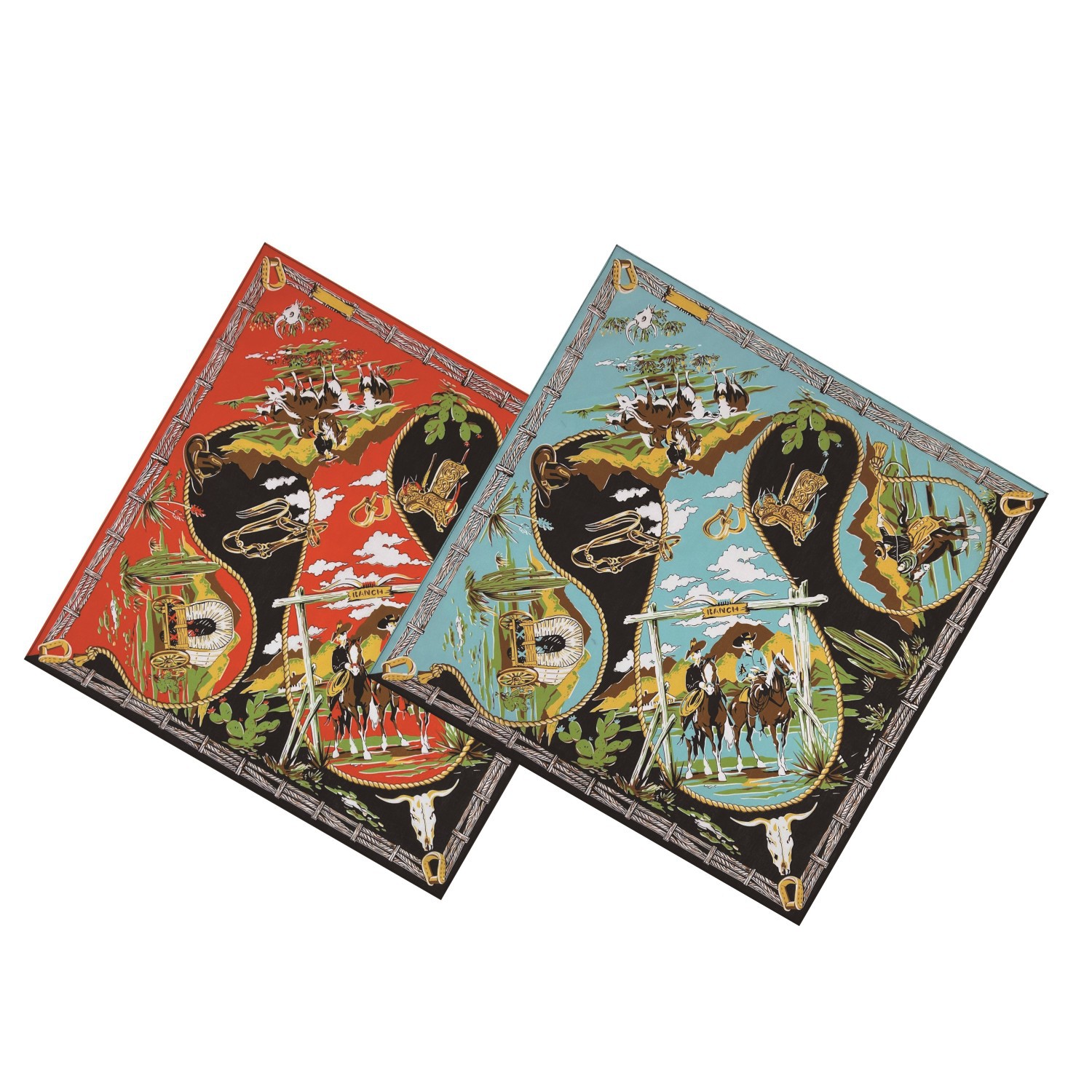 Pure cotton digital farm knight print bandana, casual hip-hop street dance outdoor cycling sun protection decorative headscarf